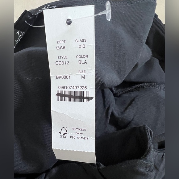 NEW J. Crew Women's Black Stretch Cotton Blend Ruched V-Neck Long Sleeve Top M - Picture 4 of 7